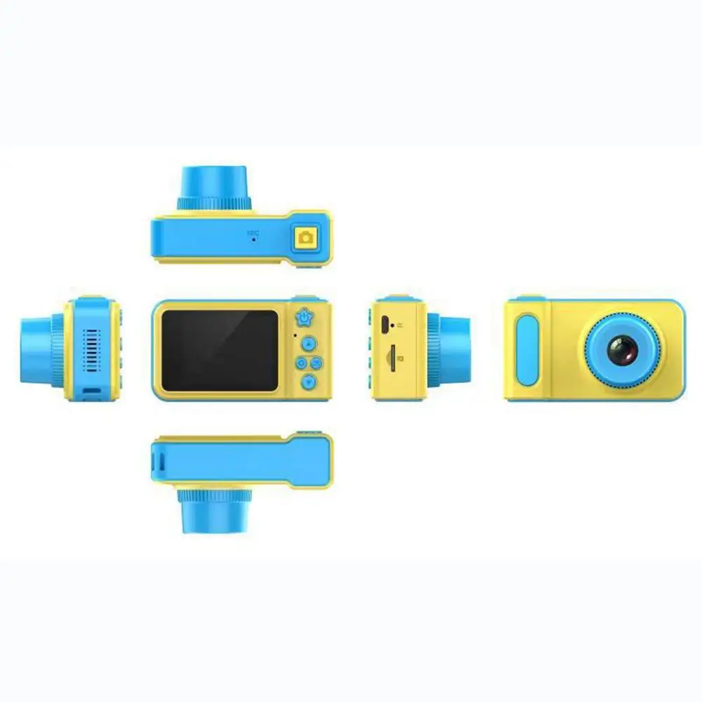 Mini Digital Camera 2 Inch Cartoon Cute Camera Toys Children Birthday Gift 1080P Toddler Toys Camera Cartoon Game Photo