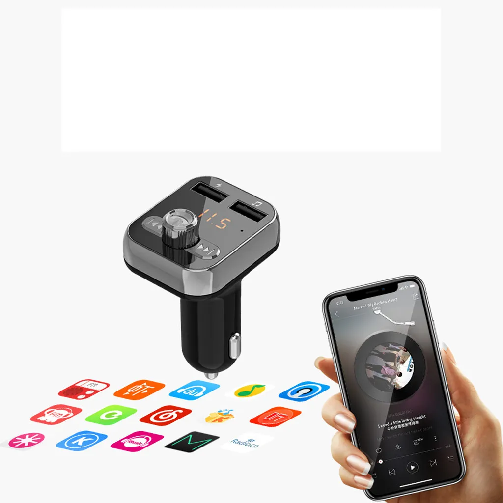 Willtoo Bluetooth handsfree5V/3.1A автомобилей Dual USB Зарядное устройство fm-передатчик Беспроводной радио адаптер MP3 плеер для iPhone samsung Ipad
