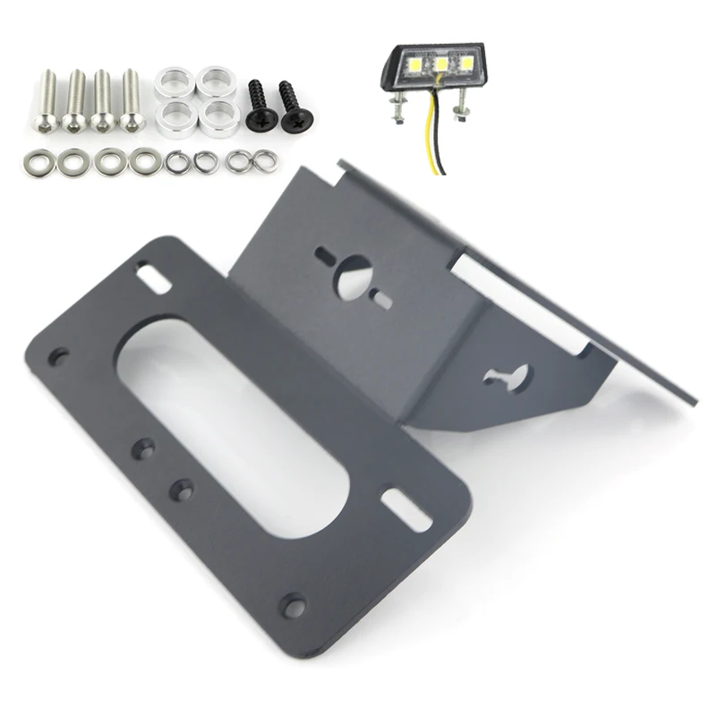 Suporte da Placa de Licença para Yamaha Yzf-r6 Cauda Traseira Tidy Fender Eliminator Kit Preto Motocicleta Alumínio r6 2006-2020 20 Para yamaha YZF R6 r6 2006 2020