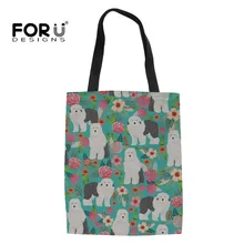FORUDESIGNS/Старый Английский овчарка сумки для покупок с принтом путешествия многоразовые сумки для женщин Наплечная Ткань сумка для девочек большая Льняная сумка