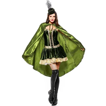 

New Halloween Costumes Robinhood Love Goddess Cupid Costume Heroine Cosplay Dress Greenwood Costume PS
