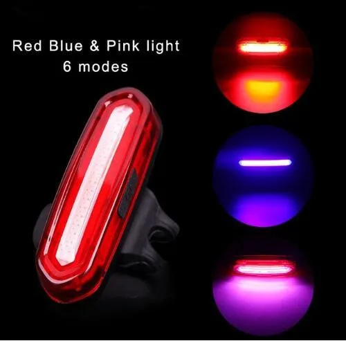 

100 LM Rechargeable COB LED USB Mountain Bike Tail Light Taillight MTB Safety Warning Bicycle Rear Light Bicycle Lamp