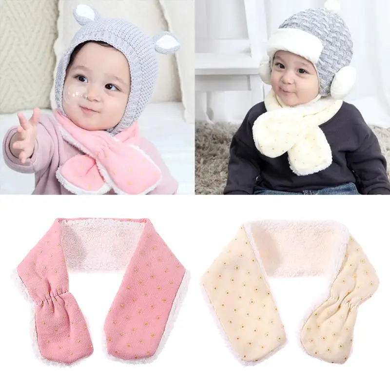 

2018 Autumn Winter Baby Scarf Fashion Shiny Gold Cotton Warm Children Kids Scarf Scarves for 0-3Y Boys Girls