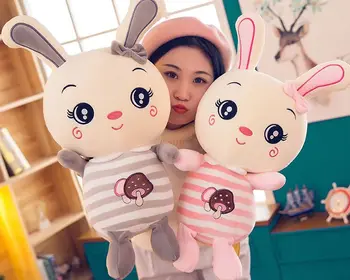 

large 70cm lovely cartoon mushroom rabbit plush toy soft cotton doll throw pillow Christmas gift s2881