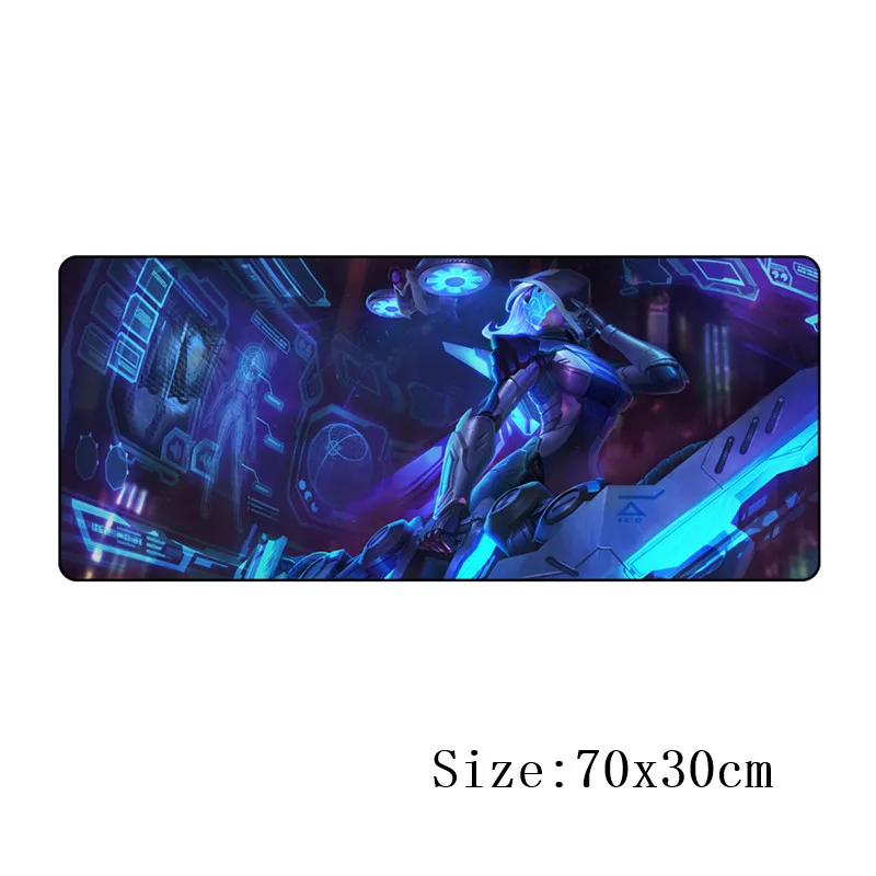 700*300 коврик для мыши большие игровые коврики для проекта League of legends zed yasuo yi ashe Lucian для League of legend горячая распродажа - Цвет: Синий