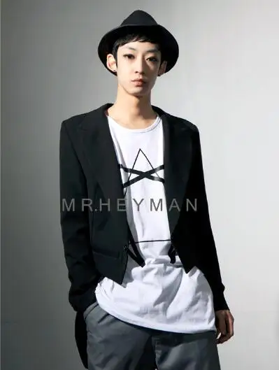 S-5XL! Южнокорейский мужской костюм для выступления, Мужская одежда, короткий и длинный костюм с отделкой в виде ласточкиного хвоста