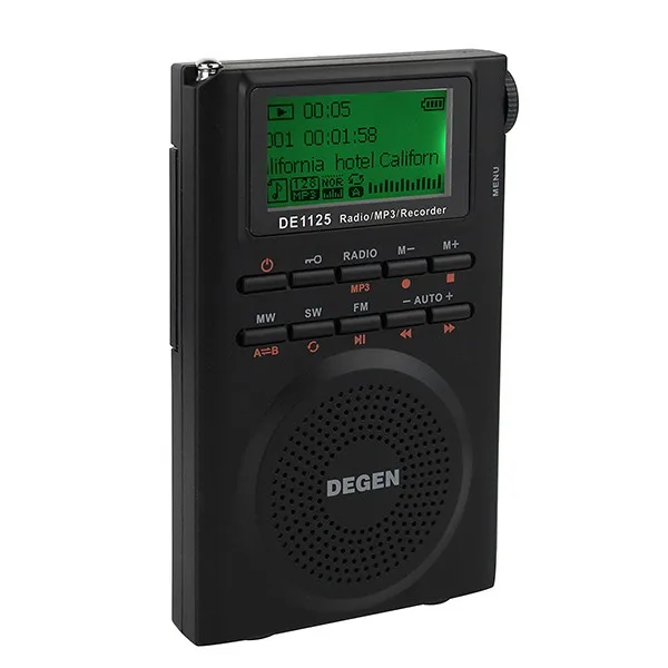 DEGEN DE1125 радио FM AM радио mw и SW Multiband MP3 Электронная книга цифровой радиоприемник 4GB DE1125H