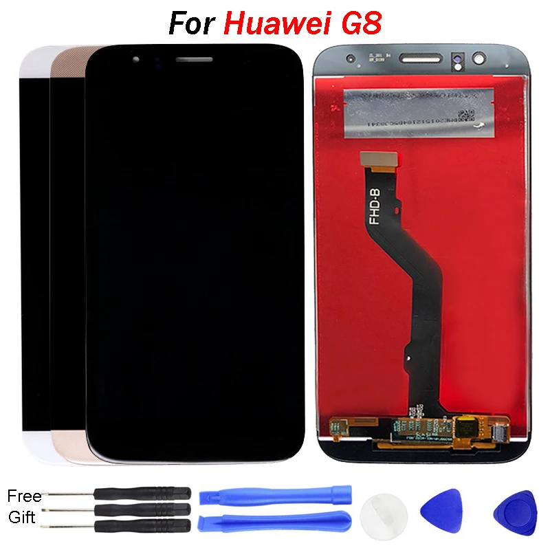 Для huawei G8 ЖК-дисплей Замена сенсорного экрана для экран дигитайзер сборка GX8 RIO-L01