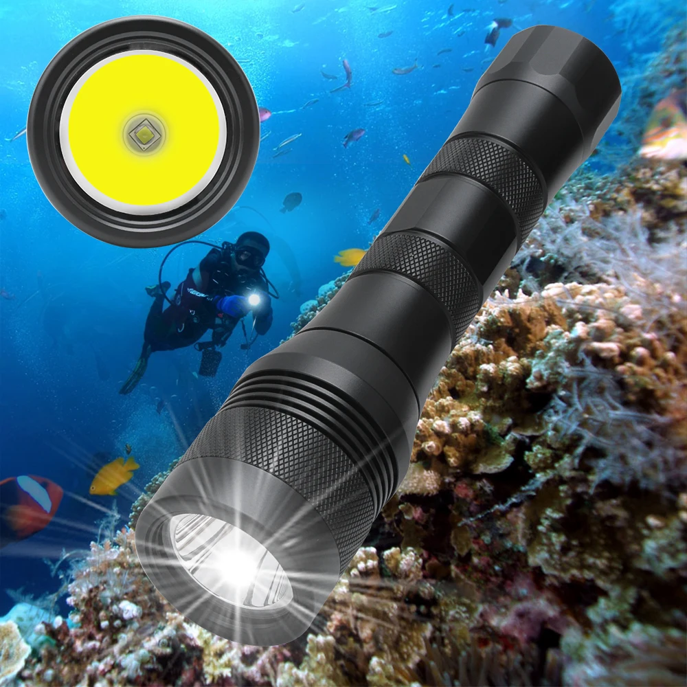 Powerful LED Underwater 150M Diving Flashlight Torch Scuba Diving