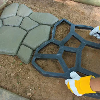 

Garden Pavement Mold Garden Walk Pavement Concrete Mould DIY Manually Paving Cement Brick Stone Road Concrete Molds Pathmate M