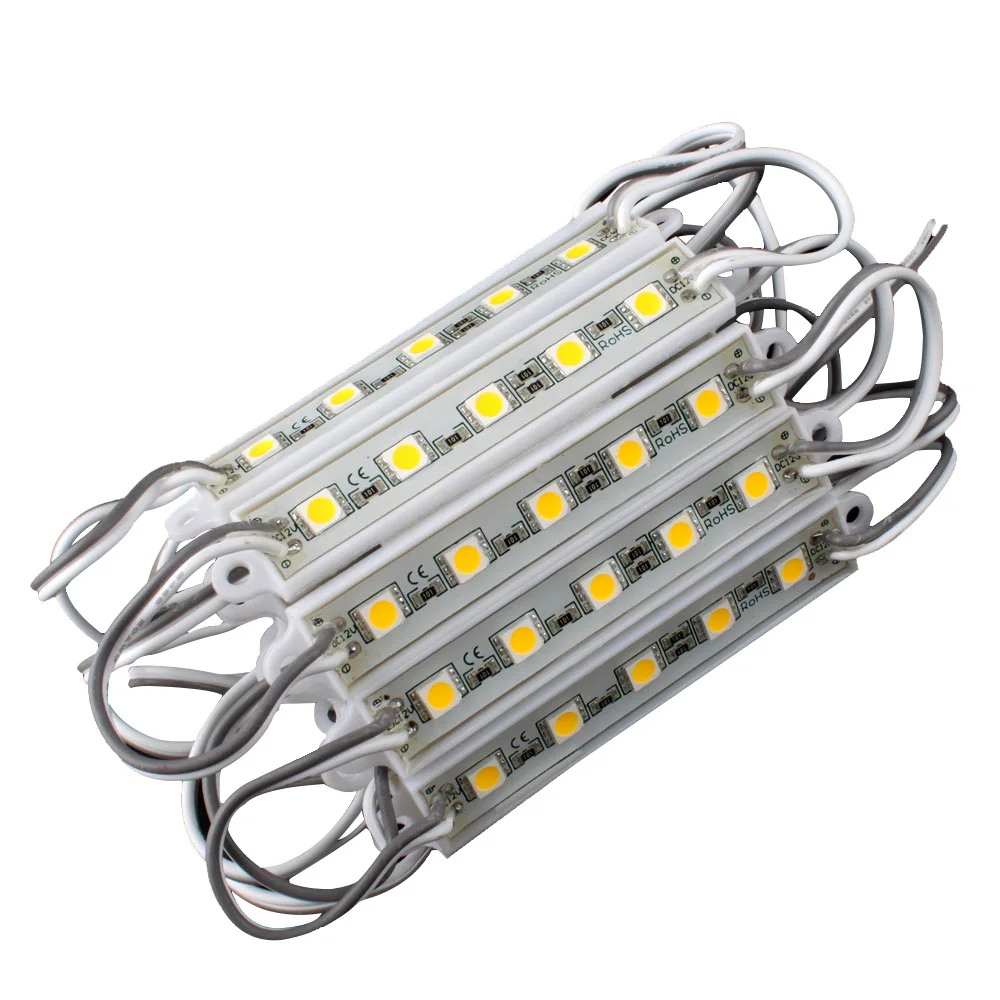 

5 SMD 5050 LED Module Light Waterproof Hard Strip Bar Light Lamp DC 12V 5 Color #58338