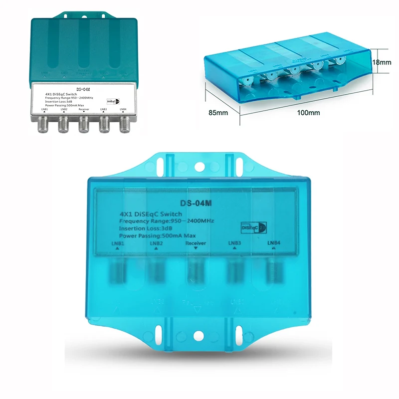 Водонепроницаемый 4x1 DiSEqC 1,0 2,0 переключатель 950-2400 МГц спутниковый Lnb переключатель FTA блюдо LNBS или спутниковый приемник