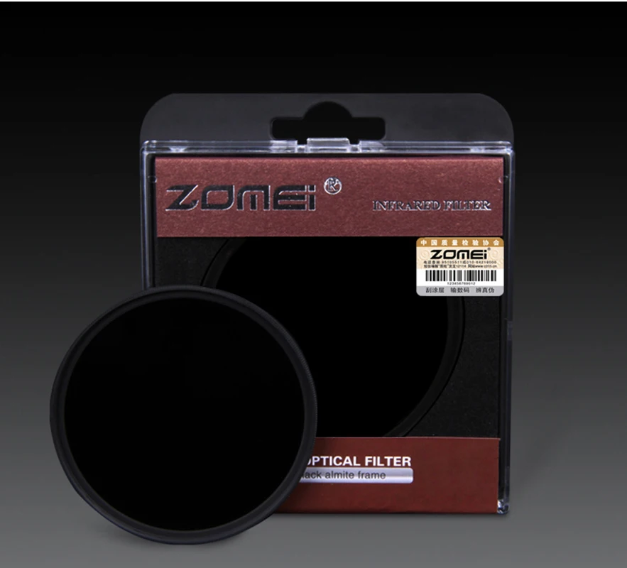 Zomei 49/52/55/58/62/67/72/77/82 ик-фильтр 680NM 720NM 760NM 850NM 950NM X-Ray оптический Стекло инфракрасный