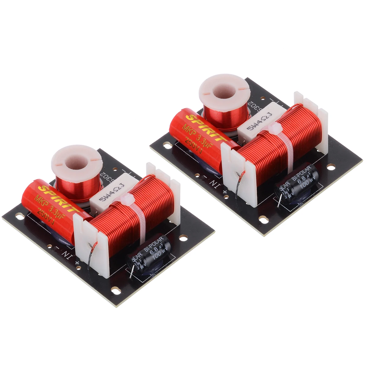2 Way 2 Unit HiFi Audio Treble Bass Speaker Frequency Divider 400W Crossover Speaker Frequency Divider Stereo Crossover Filters