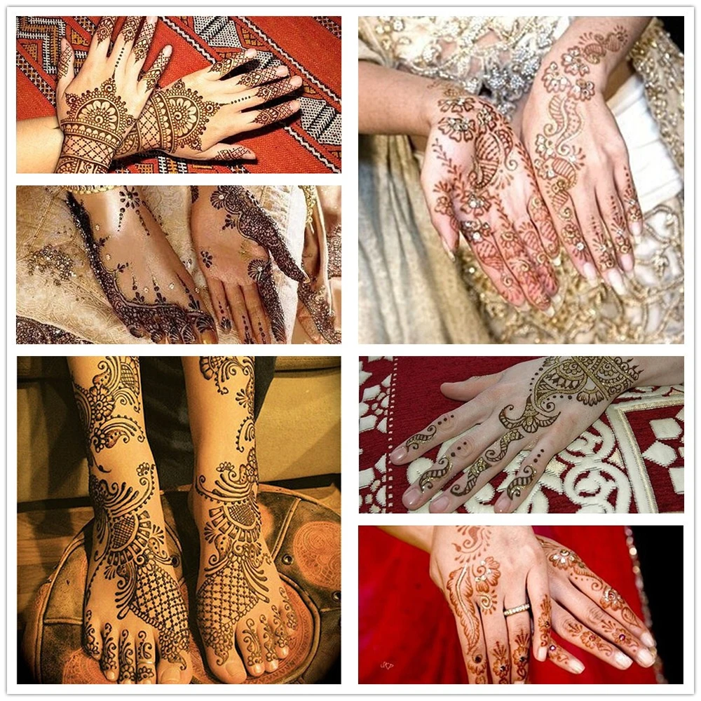 1 шт коричневый цвет хна паста конус красота краска для тела Временные татуировки