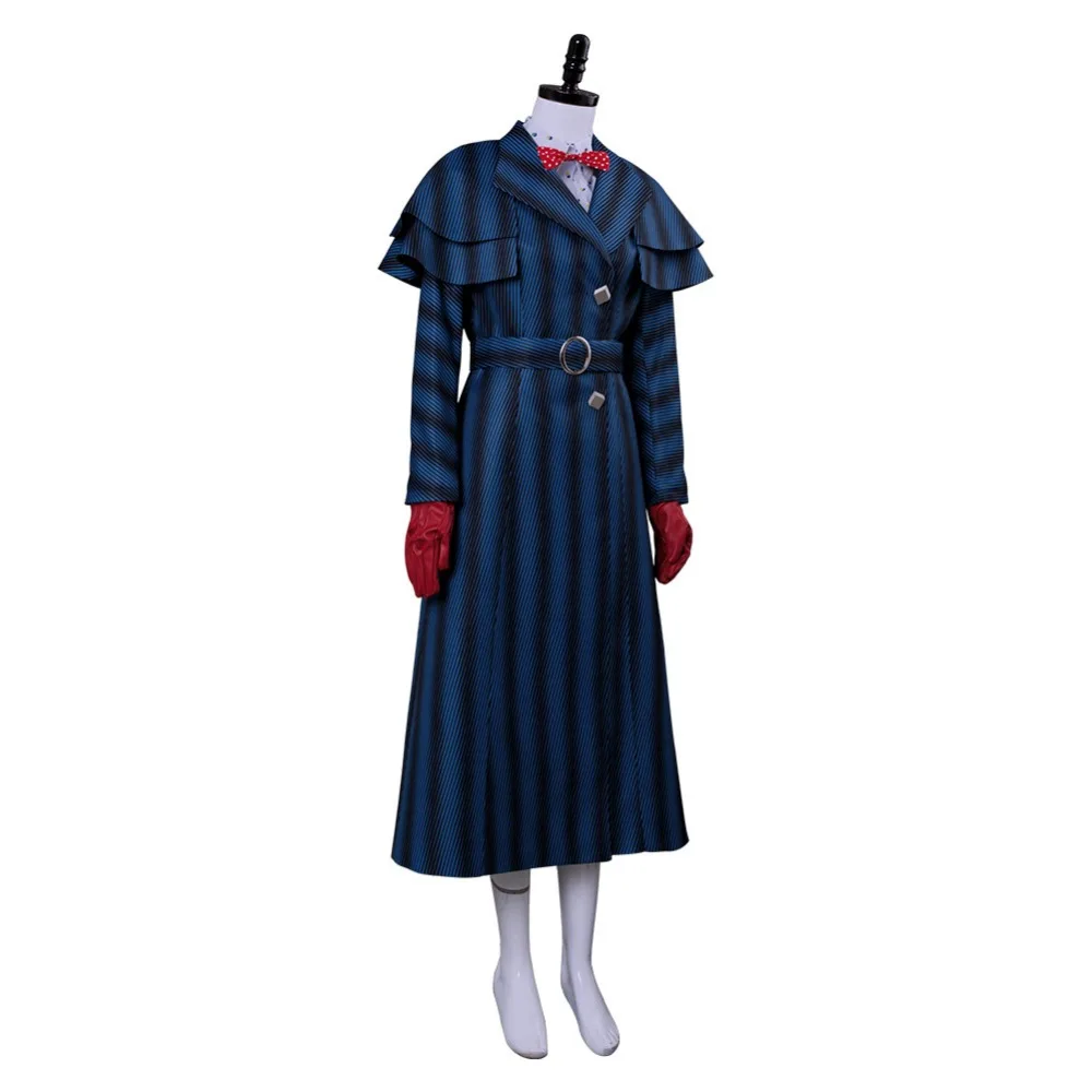 Мария косплей Poppins возврат костюм Мэри для детей платье девочек взрослых женский