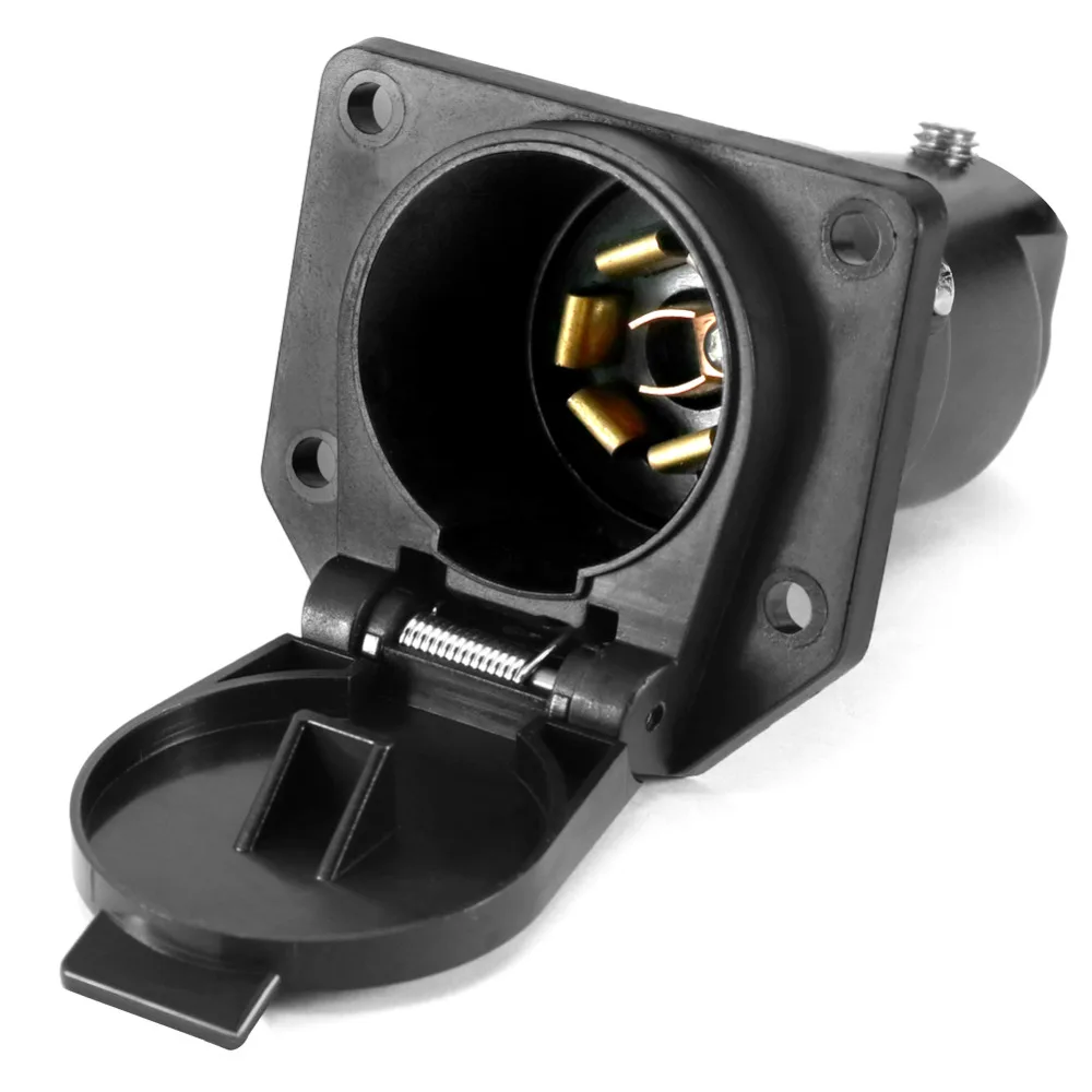 Tirol 7Pin TrailerSocket 7 طريقة جولة موصل للمقطورة RV ضوء موصل قابس الإناث السحب بار للسيارات نهاية T21848b
