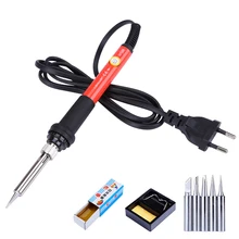 220 В/100 в 60 Вт Электрический паяльник, набор, паяльник с регулируемой температурой, портативный сварочный инструмент для ремонта, repuesto soldador