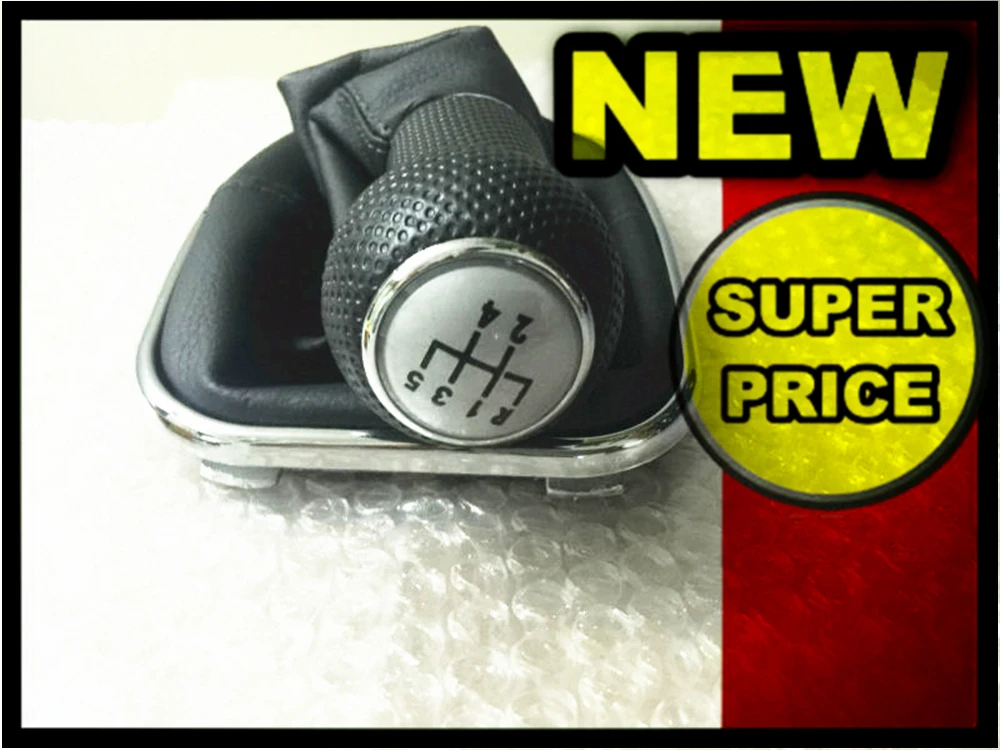 12mm Gear Shift Knob With Sliver Cap 5 Gear 12mm With Frame For VW Golf
