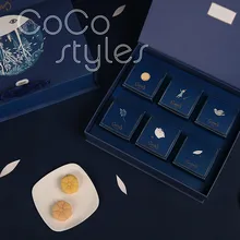 Cocostyles пользовательские пустой Роскошный переплет коробка в течение 6 Малый ящик для события день рождения cake candy пользу коробки