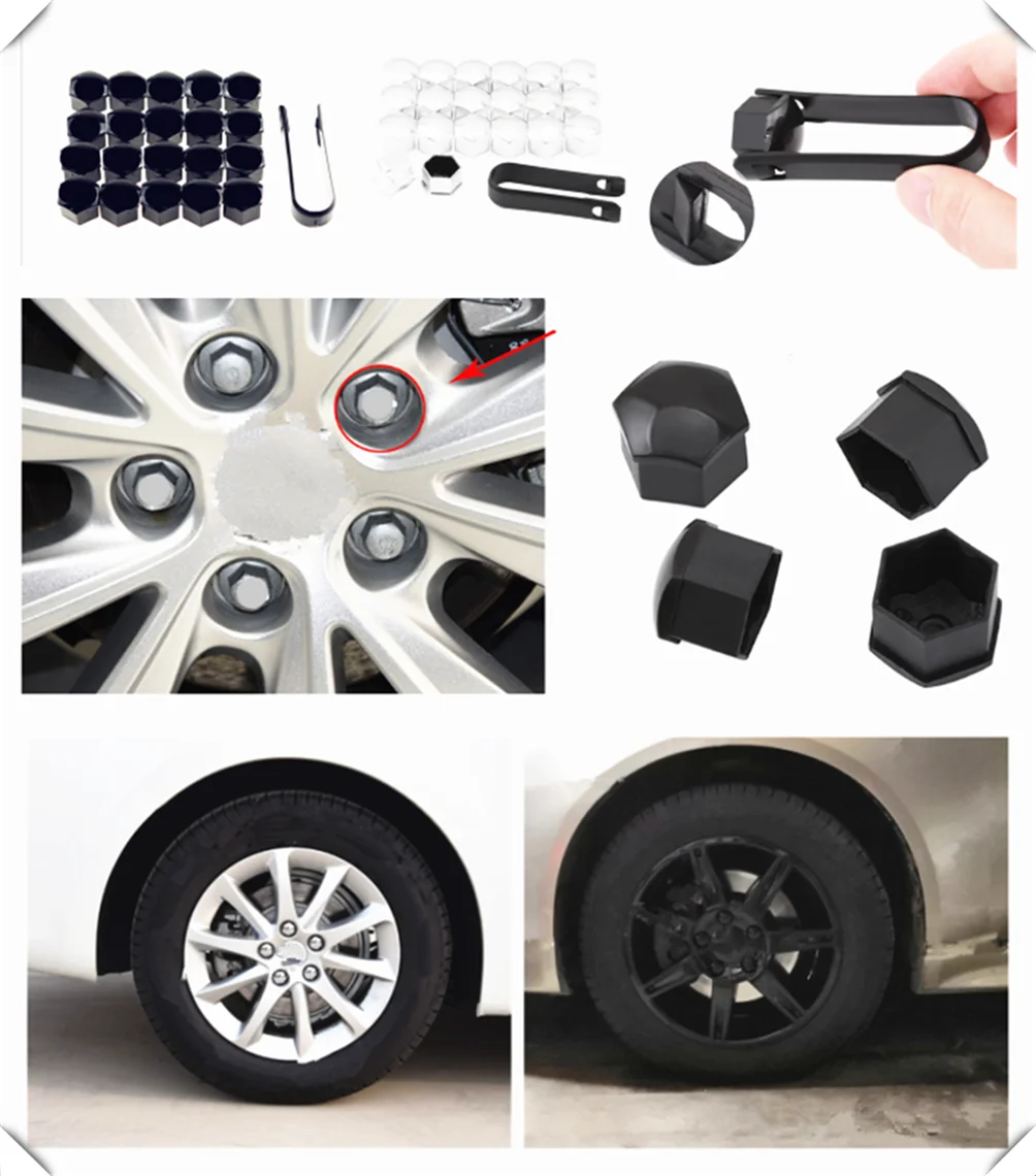 

20Pcs 17mm / 19mm wheel nut cap car screw bolt wheel ring decoration for Nissan Altima 370Z Xmotion X-Trail Qashqai