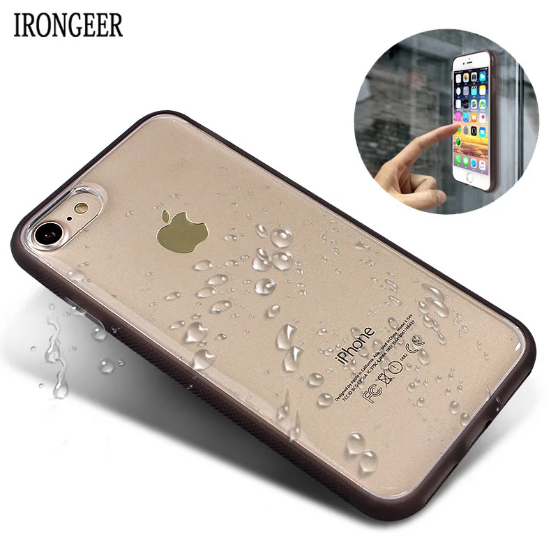 

IRONGEER Transparent Clear Anti Gravity Case For iPhone X 6 6s 7 8 Plus 5s Cover for Samsung S7 S6 Edge Cases Anti-Gravity Case