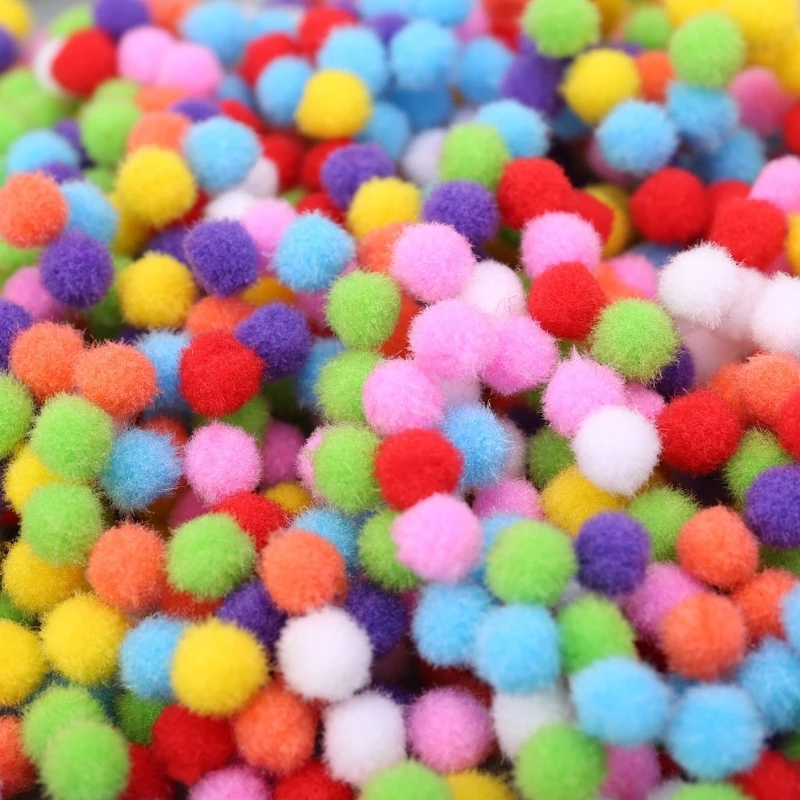 500 шт 10 мм pom poms Детские diy игрушки ручной работы декоративные аксессуары