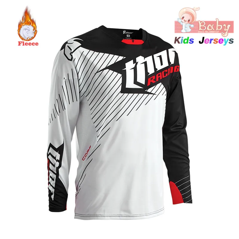 

2019 Fleece Long Sleeve Kids Cycling Clothing Cycling Jersey Downhill Jersey Bicycle Mountain Bike Clothing Quick Dry Jersey