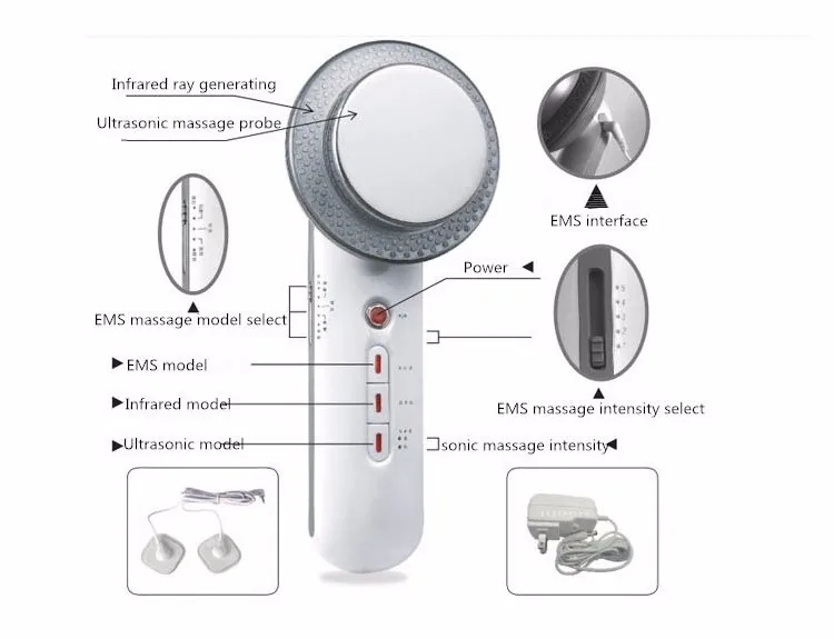 3 в 1 ультразвуковое излучение в дальнем инфракрасном диапазоне EMS жиросжигатель антивозрастной против морщин для уменьшения целлюлита Вес Потеря тела укрепляющее, способствующее похудению машина