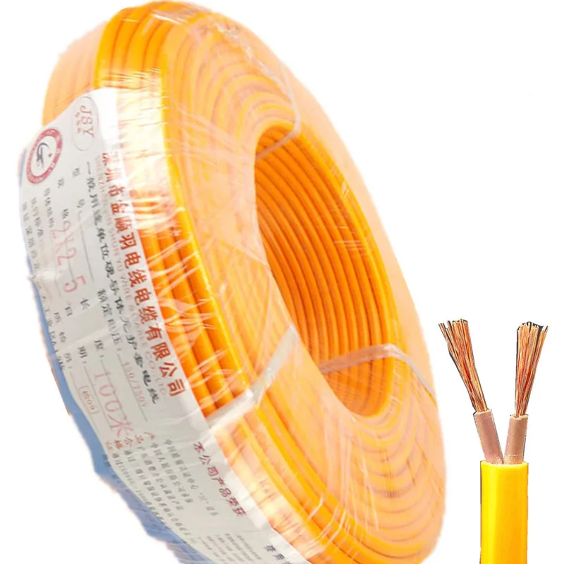 

10M Electrical Wires Flexible Rubber Cable 2x1.5 2X2.5 2X4mm 2 Power Cord Board Meter Wire