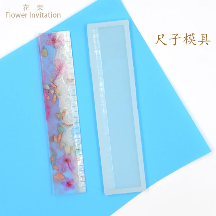 

Flower Invitation Ruler mold manual silicone mold stationery ruler measurement tool