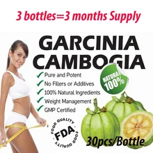 90 Caps for 3 months USE! Garcinia cambogia weight loss diet supplement Burn Fat ( 60% HCA ) Slimming for women