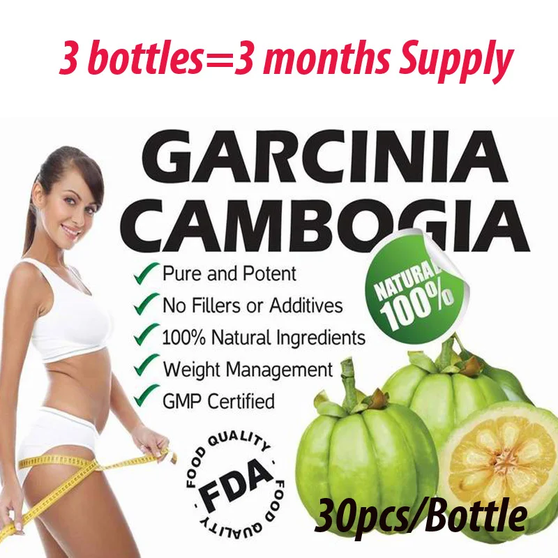 90 Caps for 3 months USE  Garcinia cambogia weight loss diet supplement Burn Fat   75% HCA   Slimming for women