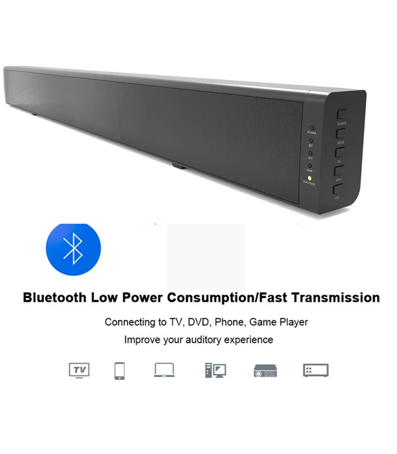 LONPOO Bluetooth speaker 60w Powerful Wireless HDMI(ARC) Speaker Home Theater Party Speaker Sound 3D stereo Music for TV Phone