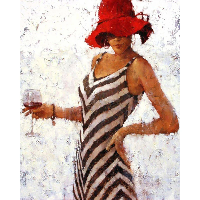 Красное вино woman.40x50cm, живопись по номерам, сделай сам, настенное искусство, украшение гостиной, пейзаж, фигура, животное, цветок, мультфильм