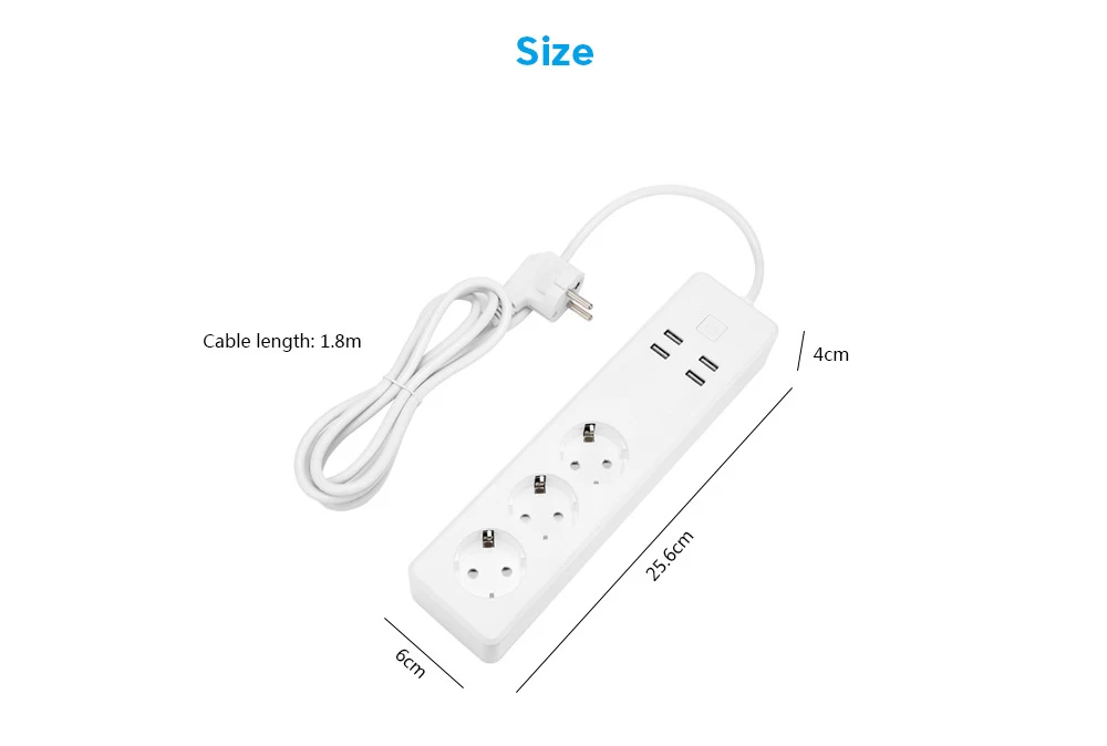 Gblife MSS425E WiFi Smart Power Strip Work with Alexa / Google Home / IFTTT 