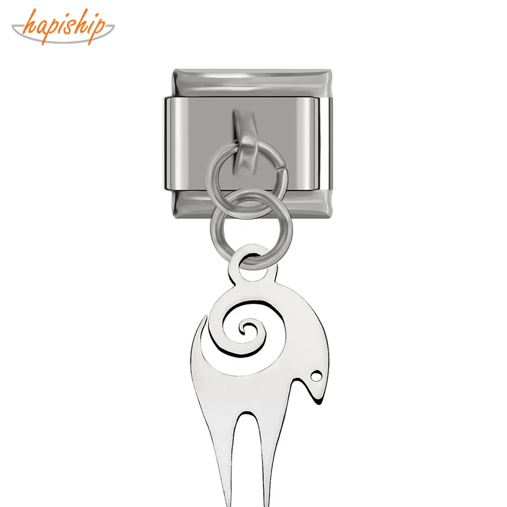 

Hapiship 2019 Original Daisy Cutting Polishing Animals Sheep Italian Charm Fit 9mm Bracelet Stainless Steel Jewelry Making DJ138