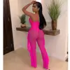 BKLD Ladies Tracksuits Festival Women Club Outfits Hollow Out Spaghetti Strap Bodysuit Ruffles Mesh Pant Set For Women 2024 2