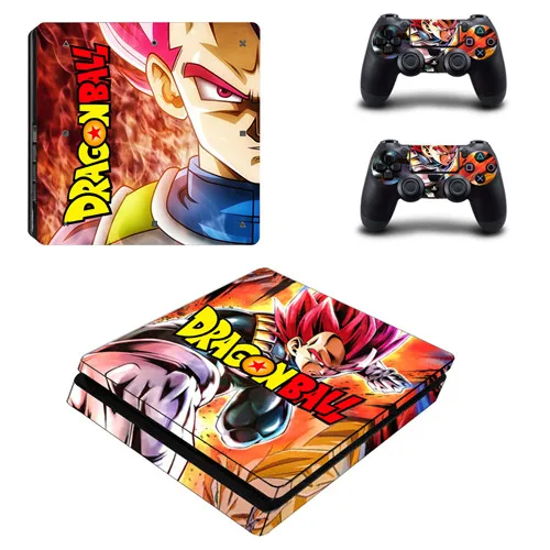 YSP4S-3372 Dragon Ball Z Супер Гоку Вегета PS4 тонкий кожи Стикеры наклейка для Игровые приставки 4 консоль и контроллер кожи PS4 тонкий Стикеры винил - Цвет: YSP4S-3372