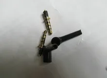 2 шт. позолоченный DIY 3.5 мм стерео 4 Полюс Г-образный угол Штекер для 2.5 мм кабель Ремонт Разъем Для Наушников Разъем Аудио Пайки