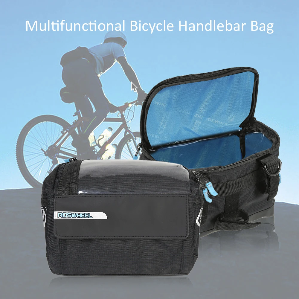 Cheap Multifunctional Bike Bag For Bicycle Cycling Handlebar Bag Basket For Bicycle Waterproof Front Tube Pocket Shoulder Pack 2