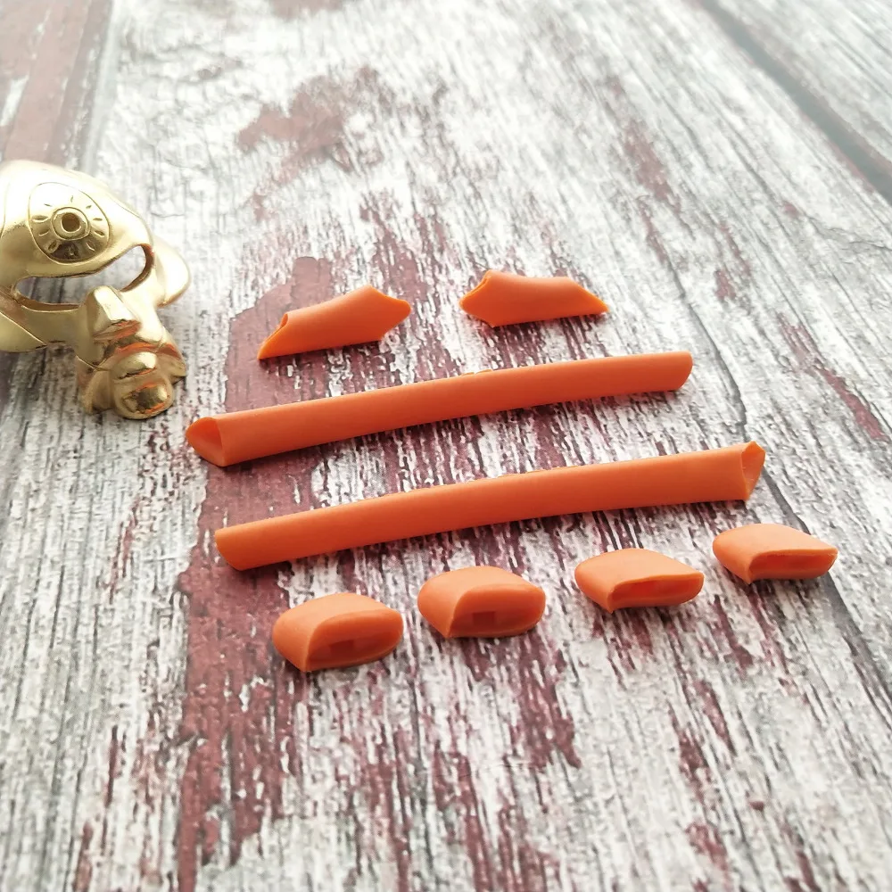 

Glintbay 100% Precise-Fit Rubber Kit Earsocks & Nose Pads for-Oakley Half Jacket XLJ - Orange