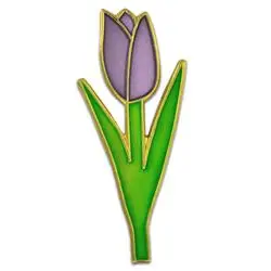 

Mini Tulip Flower Lapel Pin brooch pin badge gifts -Iron plated in Nickel+butterfly button Free shipping(300 pcs/lot)