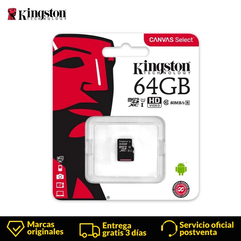 Купить Kingston микро Флэшка карта памяти 64 ГБ 16 ГБ 32 ГБ 128 Гб microSD карта памяти класс 10 UHS I флэш карта SD TF карта SDHC SDXC для планшета