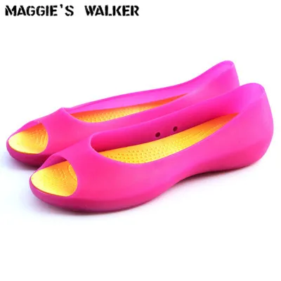 

Maggie's Walker Women Jelly Beach Shoes Summer Sandals Candy-colored Mixed-color Resin Waterproof Wedges Size 36~40 Season Sale