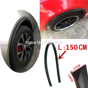 

Newest design150cm carbon fiber car fender flare wheel eyebrow protector wheel Arch trim strip for vw Golf 1/2/3/4/5/6/7/mk4/mk5