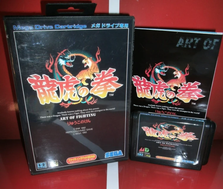 Art of Fighting MD игровой картридж Япония чехол с коробкой и руководством для Sega Megadrive
