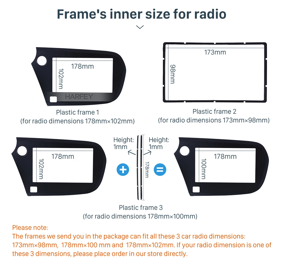 Harfey Автомобильная стерео двойная 2Din панель Авто Радио Рамка отделка комплект DVD фасции панель приборная панель крепление для Honda Insight LHD без разрыва