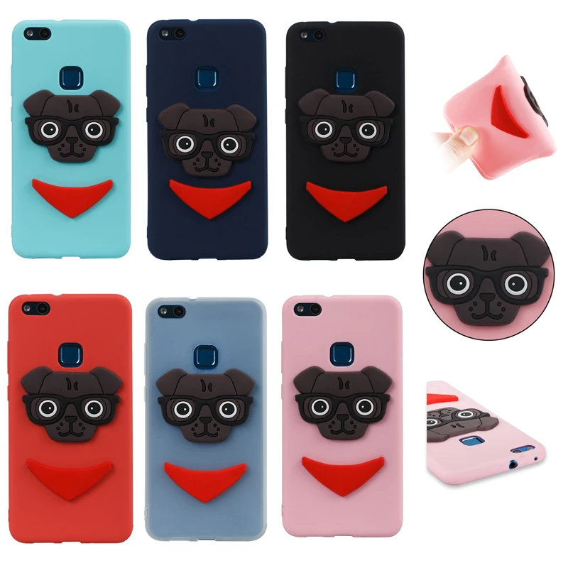 Anti-scratch Dog Phone Soft TPU Silicone Cover Shell for Huawei P8Lite 2017 P9Lite Mini P10 Lite Mate 10 PRO Honor 6A 7X Case |