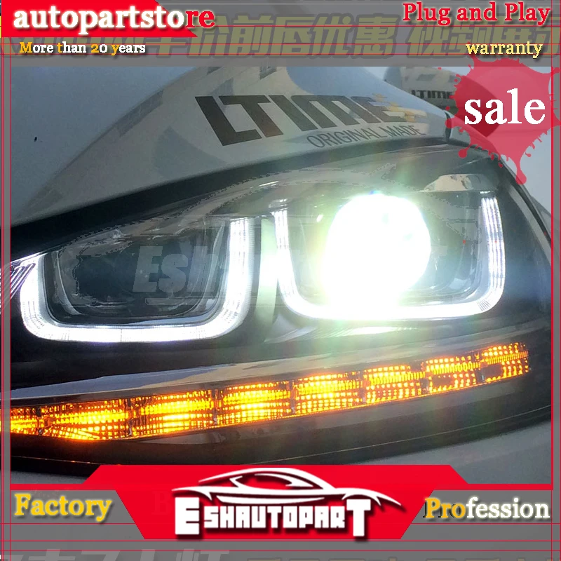 Автомобильный Стайлинг налобный фонарь чехол для VW Golf 7 2014 фары Golf7 MK7